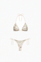 Bikini ficelle à disques en nacre