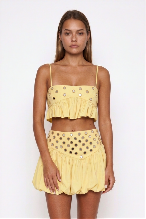 Conjunto de duas peças amarelo-manteiga Solstice