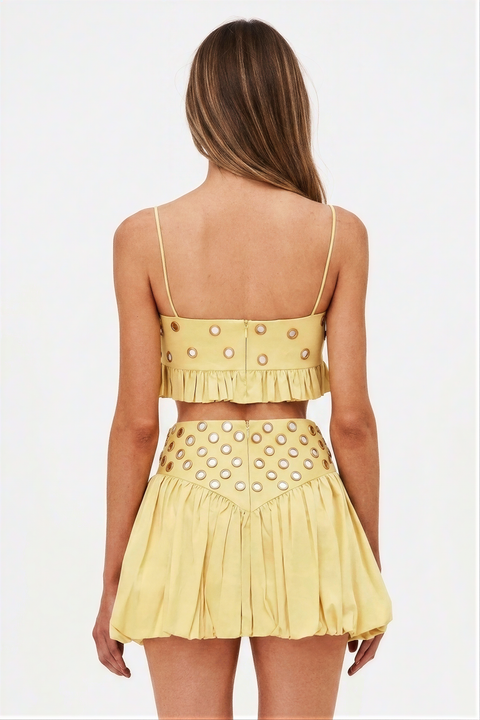 Conjunto de duas peças amarelo-manteiga Solstice