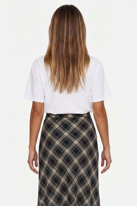 A-Line Plaid Maxi Skirt