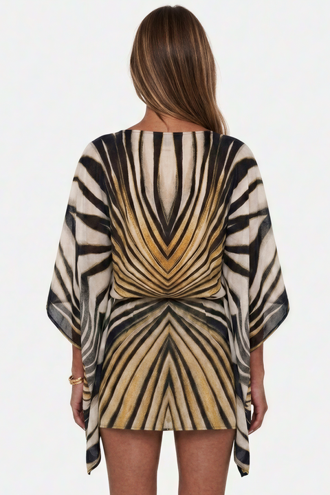 Safari-Minikleid mit Bindegürtel