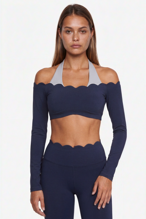 Active-Set mit Muschelsaum und Neckholder