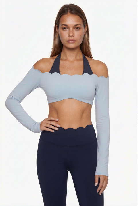 Active-Set mit Muschelsaum und Neckholder