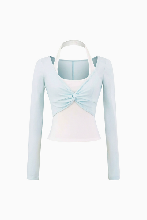 Layered Twist Active Top