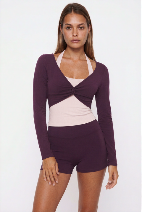Layered Twist Active Top