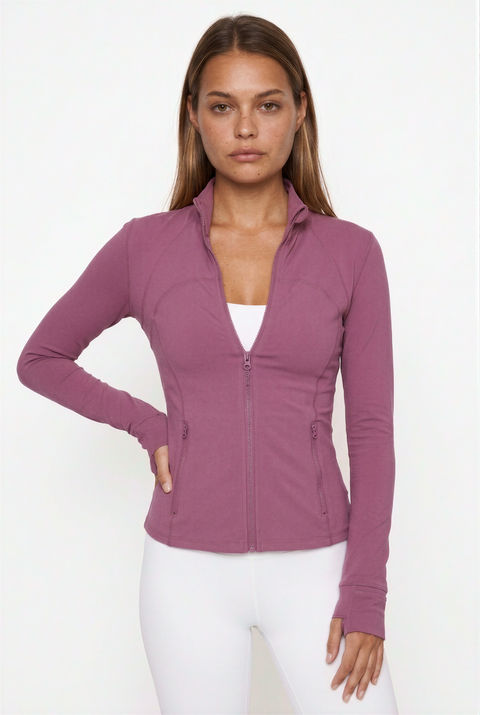 Long Sleeve Slim-Fit Yoga Track Jacket