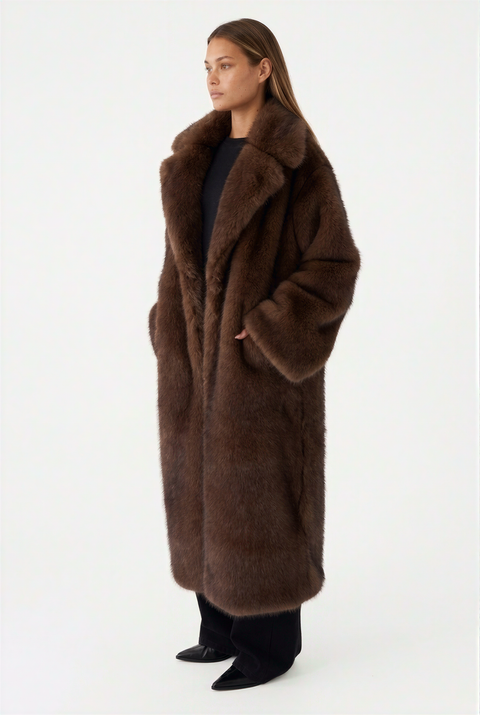 Oversized Faux Fur Maxi Coat