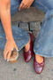 Ballerine in vernice bordeaux
