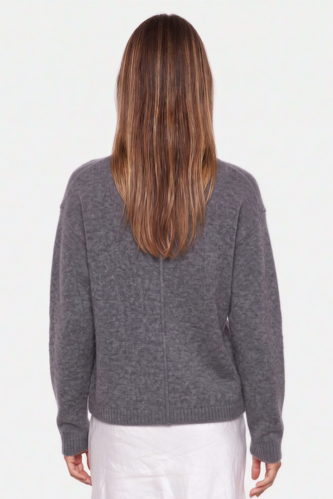 Pull en maille à col boutonné