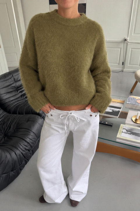 Soft Fuzzy Crewneck Sweater