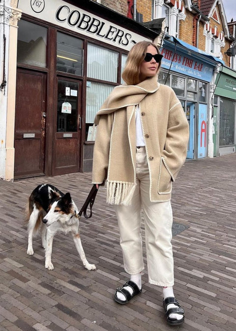 Nalainda Scarf Jacket | | S | Agnese Studios