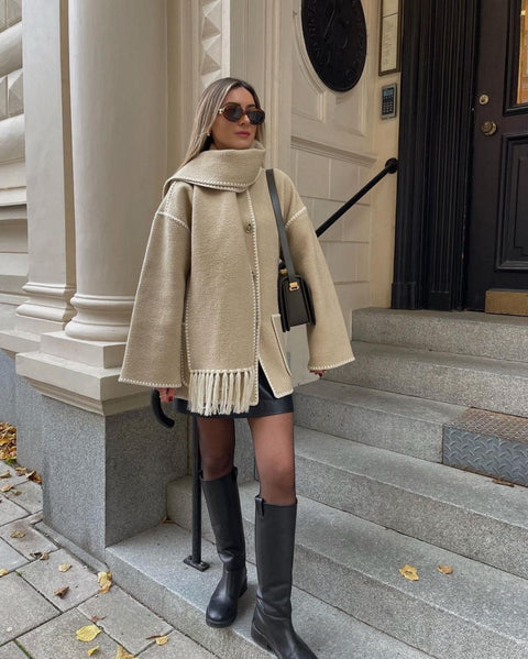 Nalainda Scarf Jacket | | S | Agnese Studios