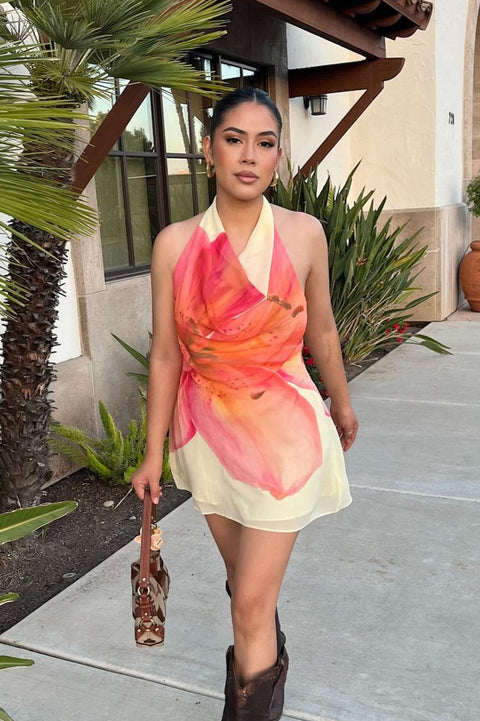 Ohana Floral Dress | | S | Agnese Studios