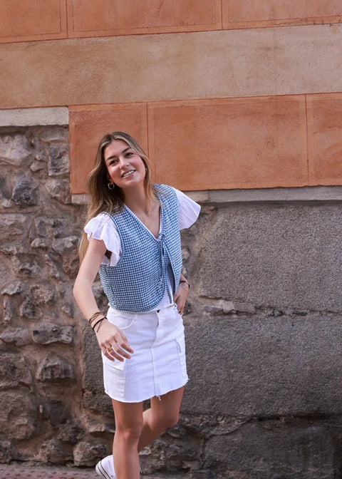 Randina Vichy Waistcoat | | S | Agnese Studios