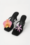 Samet Pink Sandals | | 35 | Agnese Studios